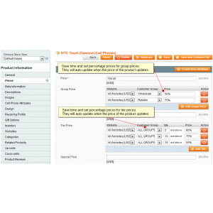 Tier / Customer Group Price Percentages