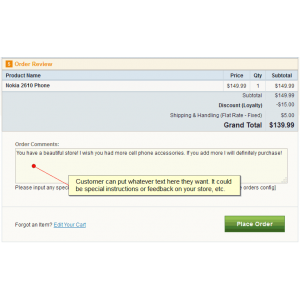 Order Comments