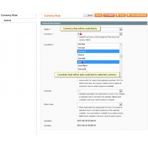 Store / Currency Switcher